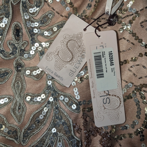 NWT Sue Wong Pink Beaded Dress - Picture 5 of 8